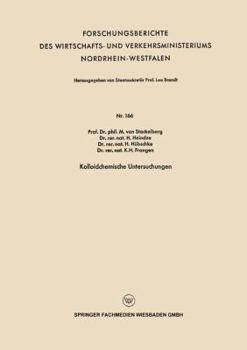 Paperback Kolloidchemische Untersuchungen [German] Book