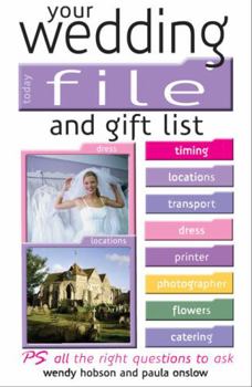 Paperback Your Wedding File and Gift List Book