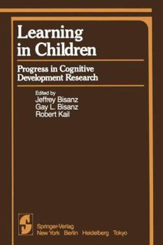 Paperback Learning in Children: Progress in Cognitive Development Research Book