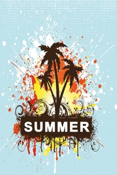 Paperback Summer Notebook with palms: Graph Paper Notebook with 120 pages 6x9 perfect as math book, sketchbook, workbook for summer 120 Pages Book