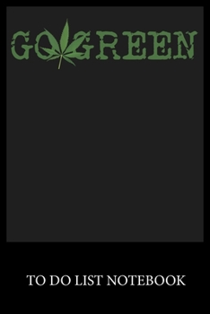 Paperback Go Green: Checklist Paper To Do & Dot Grid Matrix To Do Journal, Daily To Do Pad, To Do List Task, Agenda Notepad Daily Work Tas Book