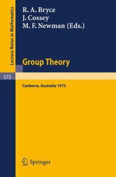 Paperback Group Theory: Proceedings of a Miniconference Held at the Australian National University, Canberra, November 4-6, 1975 Book