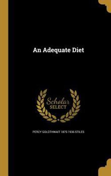 Hardcover An Adequate Diet Book