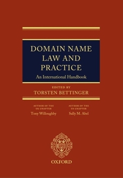 Hardcover Domain Name Law and Practice: An International Handbook Book