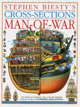 Hardcover Stephen Biesty's Cross-Sections Man-Of-War Book