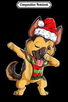 Composition Notebook: Dabbing German Shepherd Santa Christmas Kids Gifts Journal/Notebook Blank Lined Ruled 6x9 100 Pages