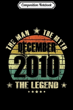 Composition Notebook: Vintage Born December 2010 Awesome Birthday Gift For 9 Years  Journal/Notebook Blank Lined Ruled 6x9 100 Pages