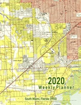 2020 Weekly Planner: South Miami, Florida (1950): Vintage Topo Map Cover