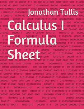 Paperback Calculus I Formula Sheet Book