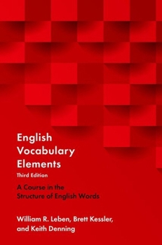Paperback English Vocabulary Elements: A Course in the Structure of English Words Book
