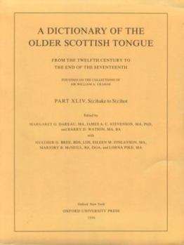 Paperback The Dictionary of the Older Scottish Tongue Book