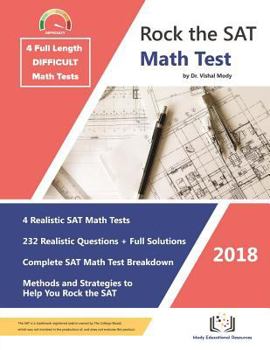 Paperback Rock the SAT Math Test: 4 Difficult Tests Book
