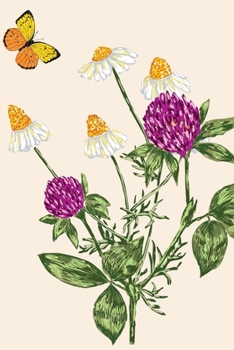 Paperback Meditation Diary: with flowers and butterfly Book