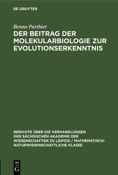 Hardcover Der Beitrag Der Molekularbiologie Zur Evolutionserkenntnis [German] Book