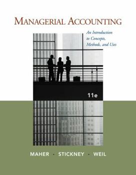 Hardcover Managerial Accounting: An Introduction to Concepts, Methods and Uses Book