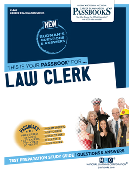 Paperback Law Clerk (C-448): Passbooks Study Guide Volume 448 Book