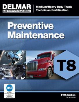 Paperback ASE Test Prep- T8 Preventive Maintenance Book