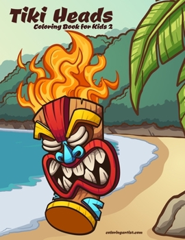 Paperback Tiki Heads Coloring Book for Kids 2 Book