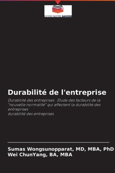 Paperback Durabilité de l'entreprise [French] Book
