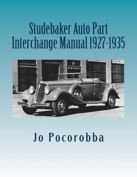 Paperback Studebaker Auto Part Interchange Manual 1927-1935 Book