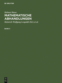 Hardcover Helmut Hasse: Mathematische Abhandlungen. 3 [German] Book