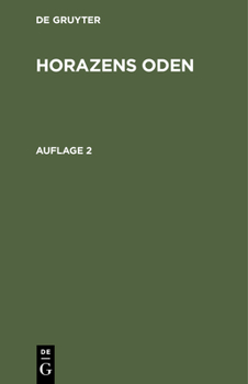 Hardcover Horazens Oden [German] Book