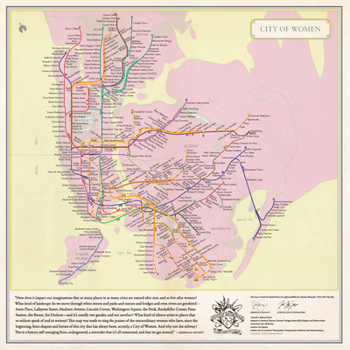 Loose Leaf City of Women New York City Subway Wall Map (20 X 20 Inches) (10-Pack) Book