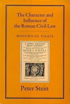 Hardcover Character & Influence of the Roman Law Book