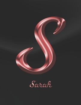 Sarah: 1 Year Weekly Planner with Note Pages (12 Months) | Black Marble Rose Gold Pink Effect Letter S | 2020 - 2021 | Week Planning | Monthly ... | Plan Each Day, Set Goals & Get Stuff Done