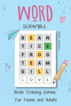 Paperback Word Scramble Brain Training Games for Teens and Adults: Activity Puzzle Book for Teens Ages 12-18 Book