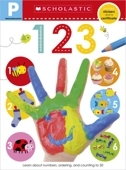 Paperback 123 Pre-K Workbook: Scholastic Early Learners (Skills Workbook) Book