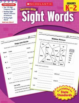 Paperback Scholastic Success with Sight Words Workbook Book