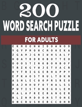 Paperback 200 word search puzzle for adults: An Word Search Puzzles for adults- Fun Word Search Puzzles With Answers in the End - Sight Words [Large Print] Book
