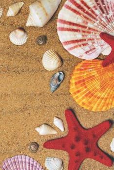 Paperback Notes: Lined Notebook 120 Pages (6 X 9 Inches) Ruled Writing Journal with a Sandy Beach Covered in a Variety of Seashells and Book