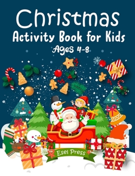 Paperback Christmas Activity Book for Kids Ages 4-8 Book