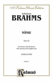 Paperback Nanie-Nenia: SATB (German, English Language Edition) (Kalmus Edition) (German Edition) Book