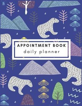 Appointment Book : Funny Christmas with Polar and Beer Appointment Notebook Daily and Hourly Schedule Calendars 4 Column Notebook 15 Minute Increments Book for Hair Stylist Salons Beauty Barber Owner