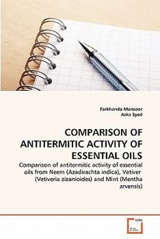 Paperback Comparison of Antitermitic Activity of Essential Oils Book