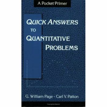 Paperback Quick Answers to Quantitative Problems: A Pocket Primer Book