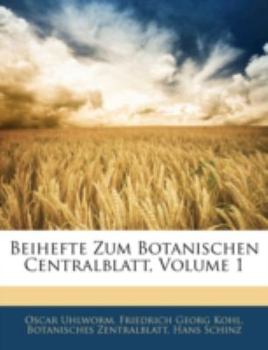 Paperback Beihefte Zum Botanischen Centralblatt, Volume 1 [German] Book