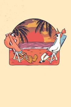 Paperback Unicorn and Flamingo: Graph Paper Notebook, 6x9 Inch, 120 pages Book