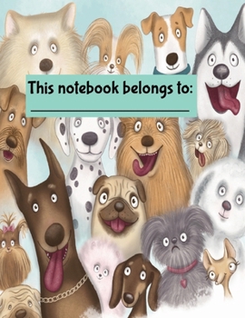 Paperback Crazy Dogs Wide-Ruled Composition Notebook Book