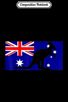 Composition Notebook: Australian Flag Kangaroo Australia Gift Journal/Notebook Blank Lined Ruled 6x9 100 Pages