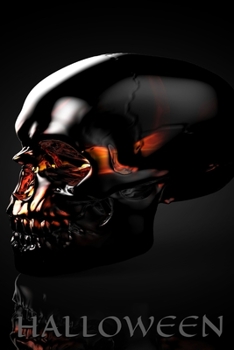 SKULL , NOTEBOOK HALLOWEEN , NOTES , 100 WHITE PAGES , SIZE 6X9: school notebook , journal , notes