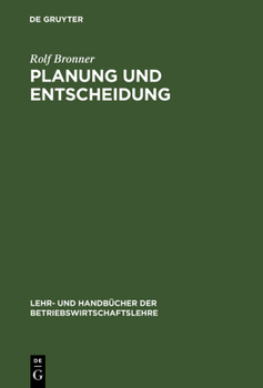 Hardcover Planung und Entscheidung [German] Book