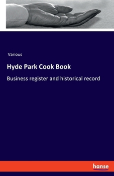 Paperback Hyde Park Cook Book: Business register and historical record Book