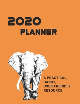 Paperback 2020 Planner: Daily Planner with Weekly spread over open pages, practical design for easy, plain, simple and fun use. Animal theme. Book