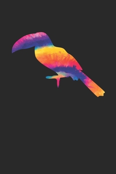 Tie Dye Parrot Notebook - Parrots Gift - Vintage Parrot Lover Journal - Tie Dye Diary for Parrot Lovers Zookeepers Endangered Animal Activists: Medium ... Diary, 110 page, Lined, 6x9 (15.2 x 22.9 cm)