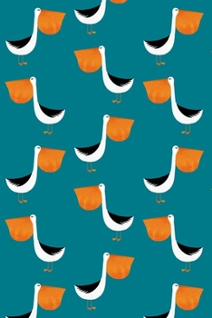 Notes: A Blank Lined Journal with Pelican Pattern Cover Art
