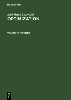 Hardcover Optimization. Volume 10, Number 1 Book